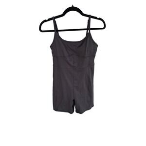 SO Womens Black Athletic Unitard Small Sleeveless Yoga Pilates Bodysuit Romper